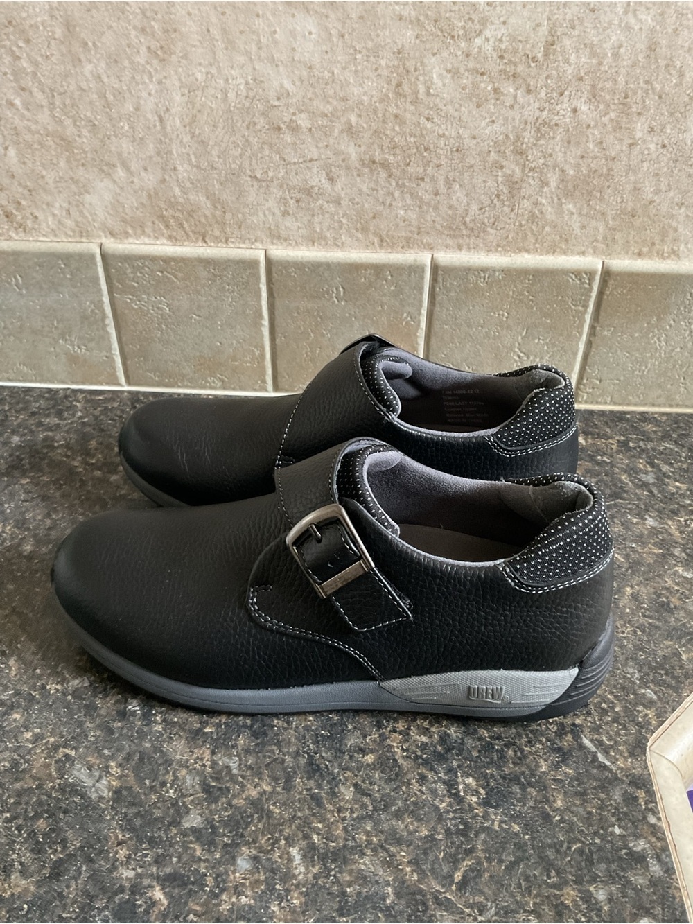 DREW Tempo Black Slip-On shoes with Buckle Strap - Picture 2 of 8